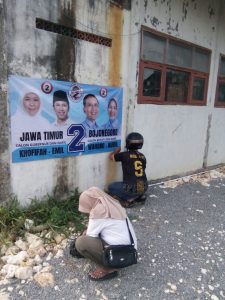 Jonegoro Ayem Terus Bergerak Pasang Banner Wahono-Nurul dan Khofifah-Emil, Kali ini Kecamatan Ngasem dan Trucuk