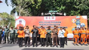 LPBINU Bojonegoro Hadiri Apel Peringatan Bulan Pengurangan Risiko Bencana