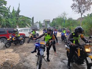 Terobos Hujan Pakai Motor, Kapolres Bojonegoro Silaturahim ke PC Pagar Nusa