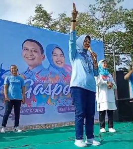 Cawabup Bojonegoro Nurul Azizah Senam Sehat Gaspol Bareng Ratusan Warga Baureno