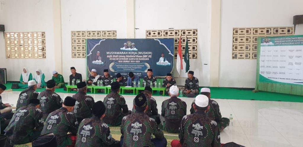 Bertempat di Komplek Makam Syekh Maulana Ishak Paciran, MWCNU Kepohbaru Laksanakan Musker I