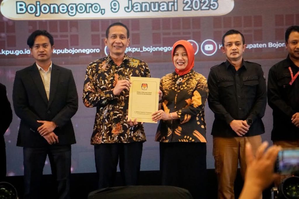 KPU Bojonegoro Tetapkan Pasangan Wahono-Nurul sebagai pasangan Cabup-cawabup Terpilih