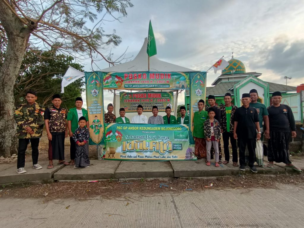 Lagi, PAC GP Ansor di Bojonegoro dirikan Posko Mudik. Kali ini Giliran Kedungadem