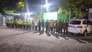 Satkoryon Banser Baureno bersama TNI-Polri Jaga Kondusifitas Malam Hari Raya Idhul Fitri Tahun 2025