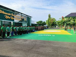 Ratusan Kader Ansor Banser Bojonegoro Hadiri Apel Akbar di Surabaya Dikawal oleh Polisi Militer