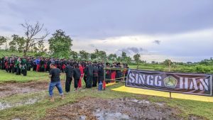 Halal Bihalal 1446 H PAC Pagar Nusa Singgahan Dimeriahkan dengan Pencak Dor Lesehan