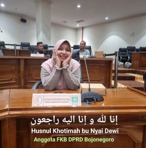 Dr. Dyah Ayu Ratna Dewi anggota DPRD Fraksi PKB Bojonegoro Berpulang ke Rahmatullah