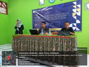Tingkatkan Kemampuan Tenaga Pendidik, SMPN Kedewan 1 Undang Abdul Malik Isi Workshop