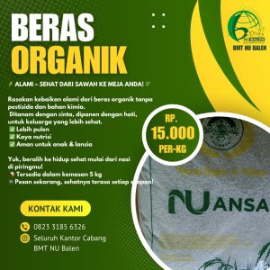 BMTNU Balen Perluas Usaha ke Sektor Pangan, Luncurkan Beras Organik Sehat dan Aman