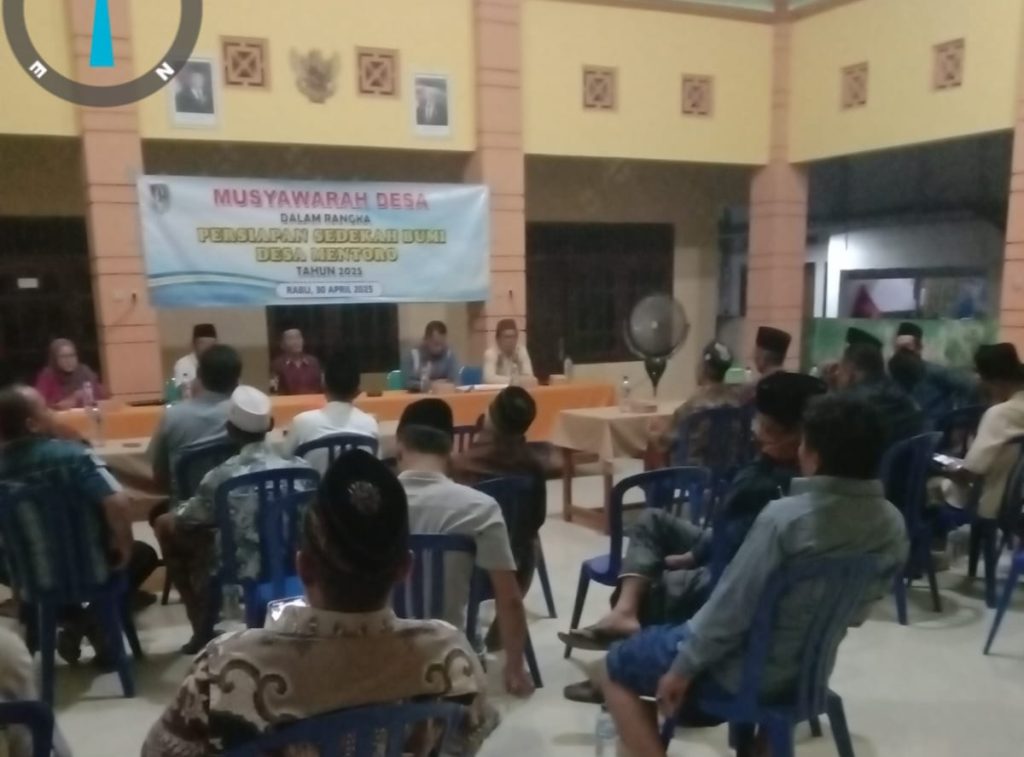 Pemdes Mentoro Gelar Musyawarah Desa, Tetapkan Jadwal dan Rangkaian Sedekah Bumi 2025