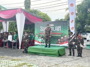 Di Pembukaan Susbalan Lamongan, Kasatkorwil Banser Jatim Gelorakan Semangat Peserta dengan Orasi