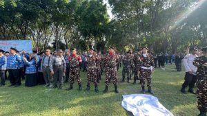 Ratusan Banser se Kabupaten Bojonegoro Ikuti Upacara Peringatan HUT RI ke-80