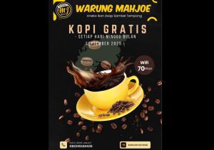 Warung MahJoe Tawarkan Kopi Gratis Setiap Minggu Selama September 2025