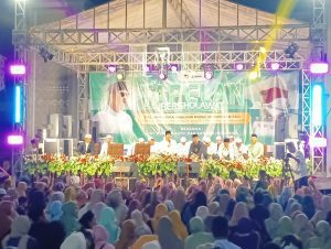 Ribuan Jamaah Bersholawat dengan Ridwan Asyfi di Tapelan, Banser Kapas Bantu Pengamanan
