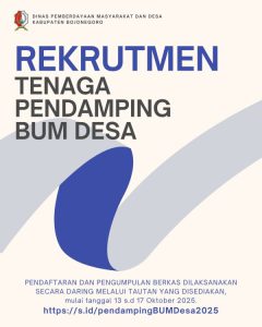 Pemkab Bojonegoro Buka Rekrutmen 28 Pendamping BUM Desa Tahun 2025, Ini Syarat dan Cara Daftarnya