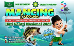 Mancing Bersama Warnai Peringatan Hari Santri Nasional 2025 di Bojonegoro PCNU Bojonegoro