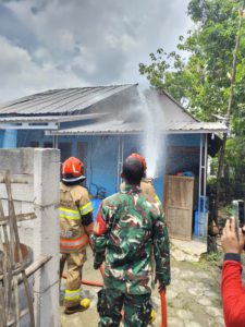 Rumah Warga Sonorejo Padangan Terbakar, Diduga Akibat Konsleting Listrik