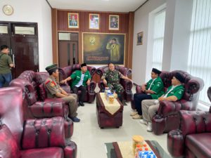 Perkuat Kerjasama, PC GP Ansor Audiensi dengan Dandim 0813 Bojonegoro
