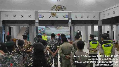 Kolaboratif, Bersama Forkopimca dan BKP, Banser Dander Ikuti Pengamanan Malam Tahun Baru