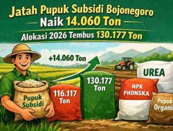 Jatah Pupuk Subsidi Bojonegoro Naik 14.060 Ton, Alokasi 2026 Tembus 130.177 Ton