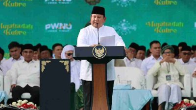 Presiden Prabowo Tegaskan NU Pilar Persatuan Bangsa di Mujahadah Kubro 1 Abad NU
