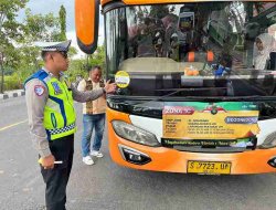 Jelang Berangkat ke Malang, Kendaraan Rombongan PCNU Bojonegoro Dicek Ketat Polisi