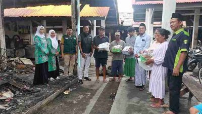 LAZISNU dan Fatayat NU Banyuwangi salurkan bantuan korban kebakaran Kepatihan 2026