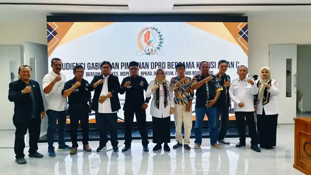 Audiensi Komisi C DPRD Bojonegoro bersama OPD dan GMBI terkait lahan RS Onkologi