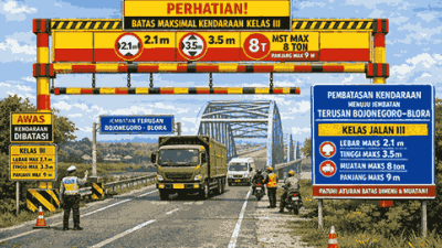 Jembatan TBB Dipasang Portal Sesuai Kelas Jalan III, Ini Ketentuannya