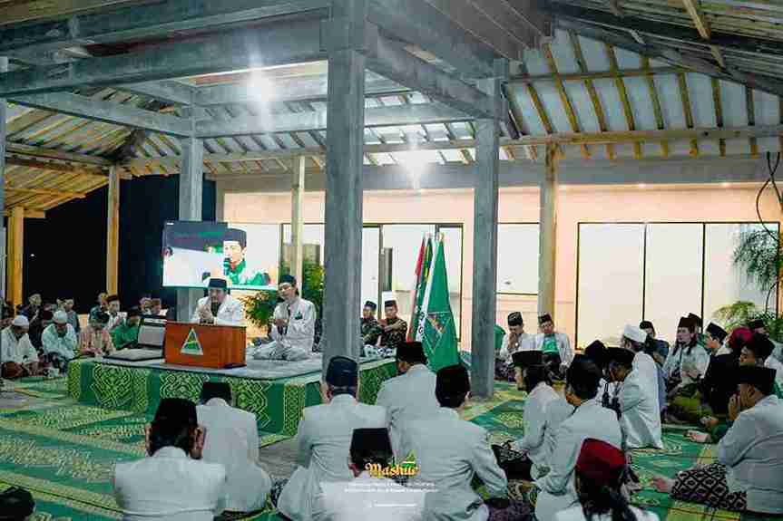 Kegiatan Mapak Sahur Rijalul Ansor Nganjuk di Ponpes Sumber Agung dalam rangka peringatan Nuzulul Qur’an Ramadan