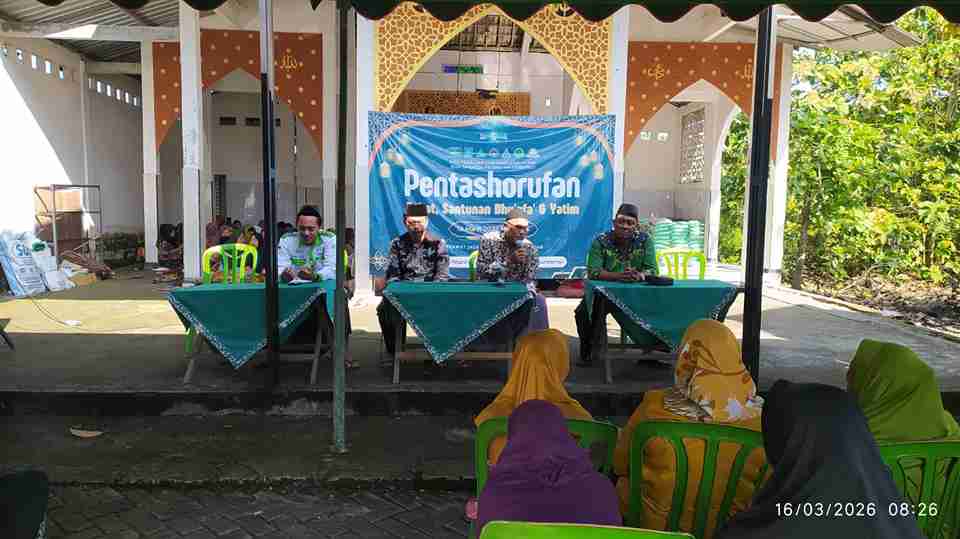 Pentashorufan zakat infaq sedekah Ranting NU Banjarjo Sumberrejo Bojonegoro