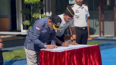 Penandatanganan kerja sama Lapas Bojonegoro dan BNNK Tuban deklarasi bebas HP dan narkoba