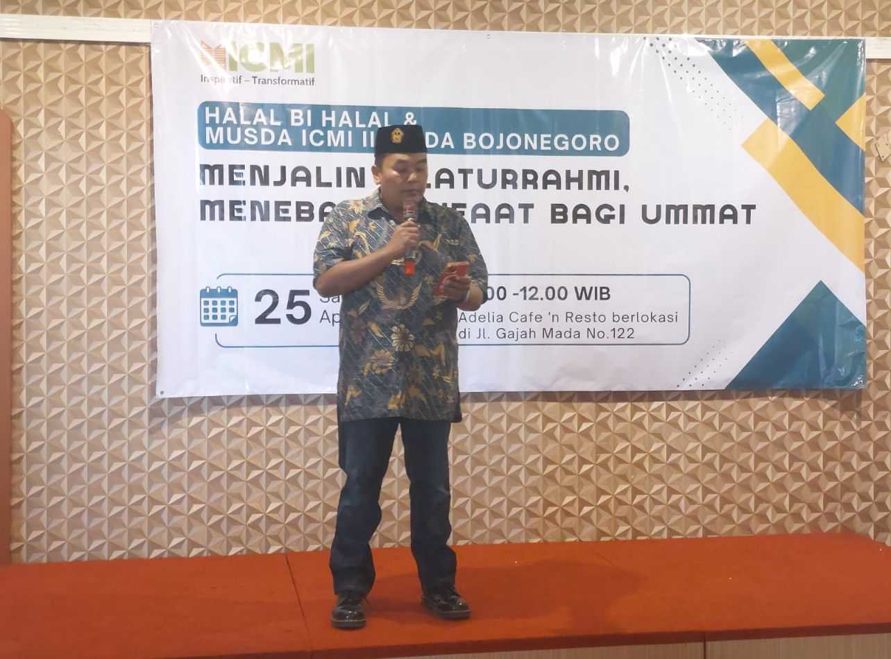 Dr Arief Januwarso menyampaikan sambutan dalam Musda ICMI Bojonegoro 2026