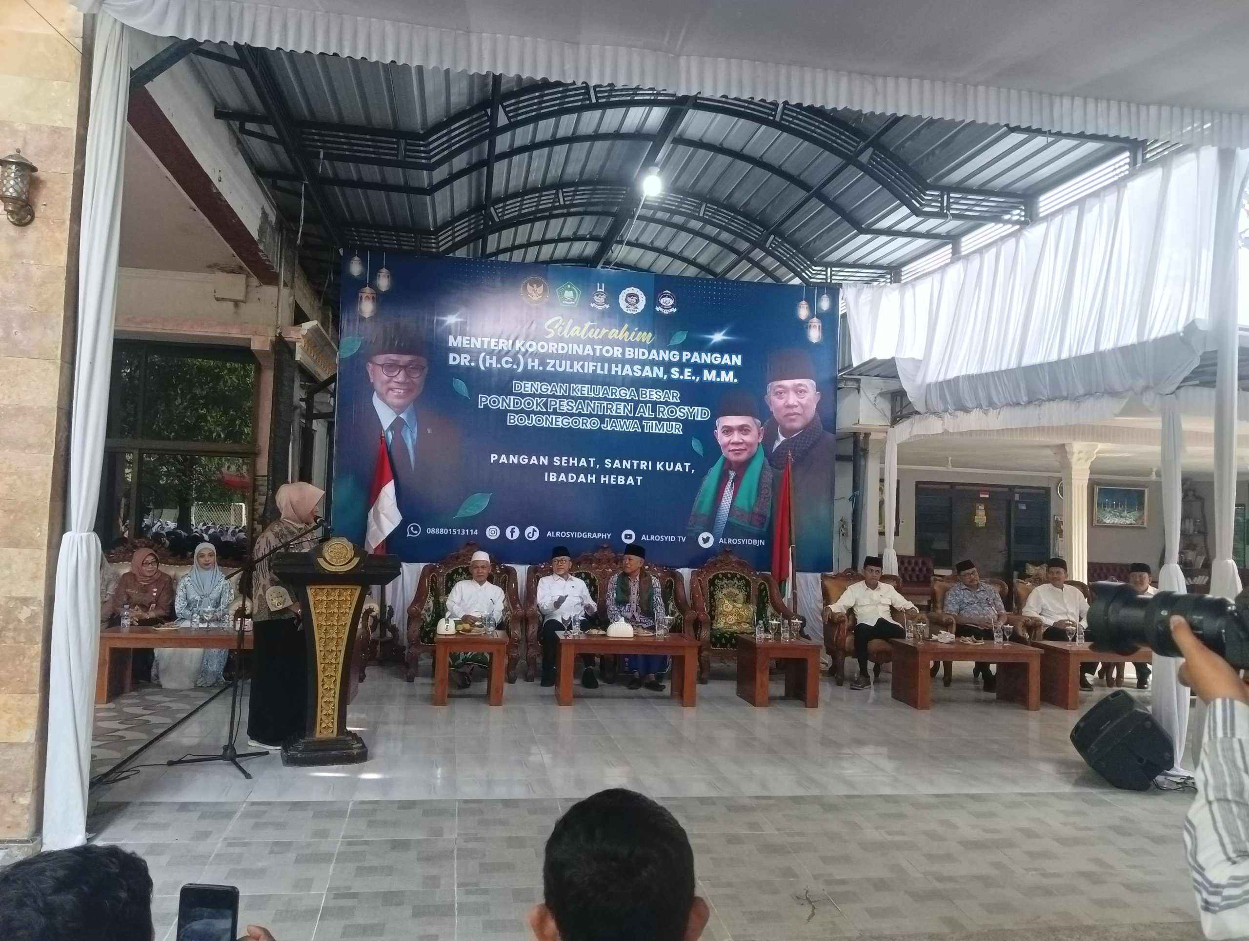 Nurul Azizah Wakil Bupati Bojonegoro menyampaikan sambutan acara kunjungan menko Pangan