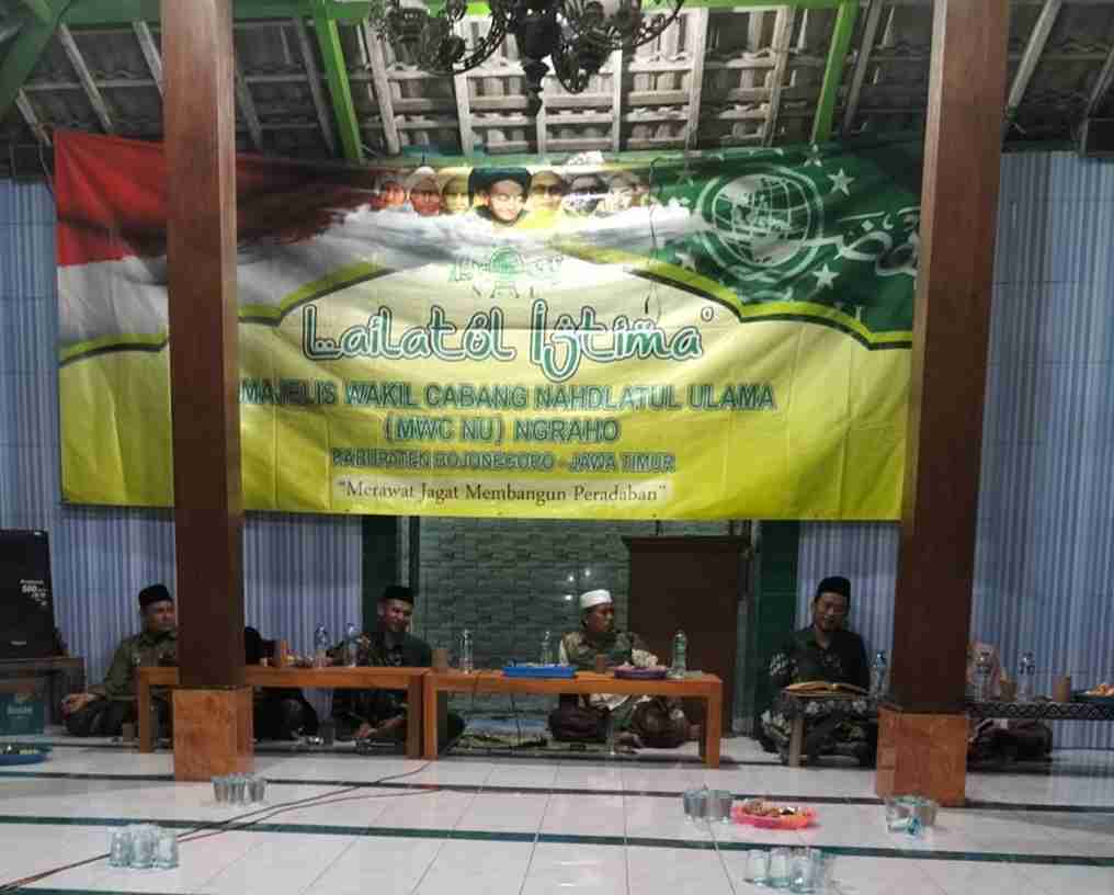 Lailatul Ijtima MWCNU Ngraho Perkuat Aswaja Nahdliyah