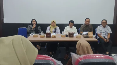 Rakor Disbudpar Bojonegoro persiapan launching paket wisata Geopark Kedewan di Gedung PIG Bojonegoro