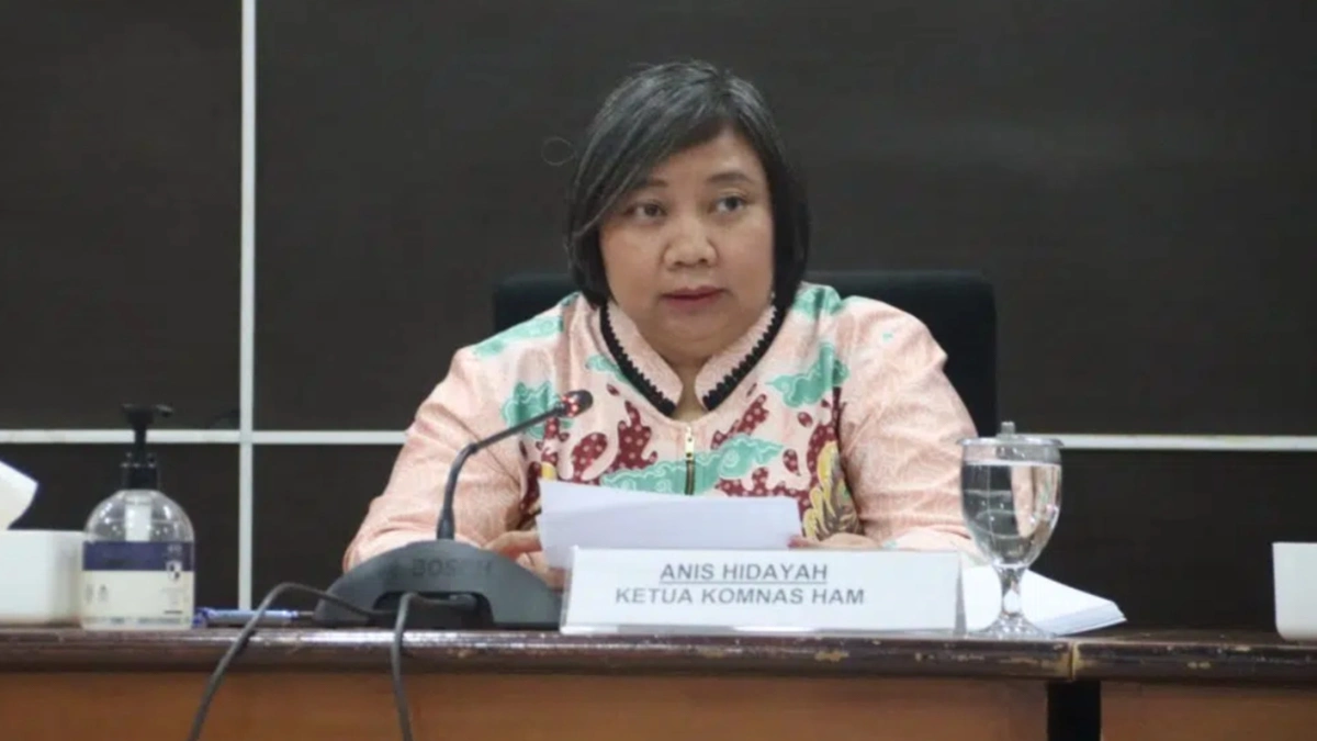 Anis Hidayah Ketua Komnas HAM RI memberikan keterangan terkait pelarangan film Pesta Babi