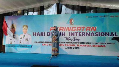 May Day Bojonegoro, Nurul Azizah Tegaskan Komitmen Tindak Lanjuti Aspirasi Buruh