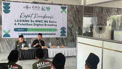 Pelatihan digital branding LAZISNU MWCNU Balen di Aula Masjid BSA Babussalam
