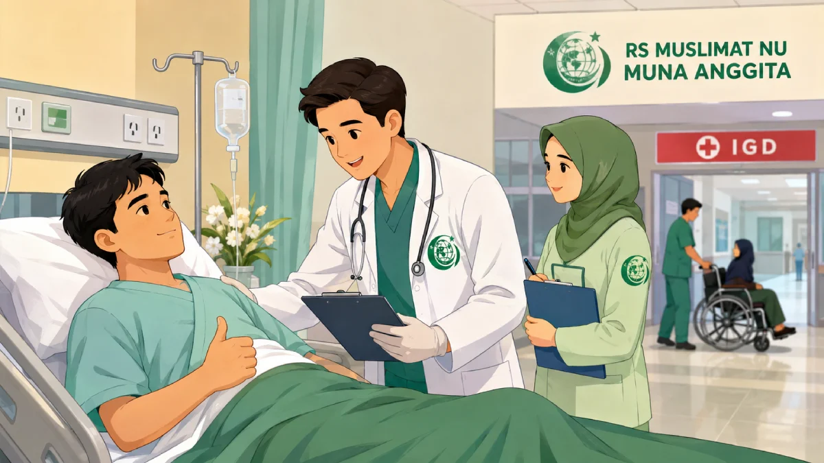 Pasien menjalani penanganan lanjutan di RS Muslimat NU Muna Anggita Bojonegoro