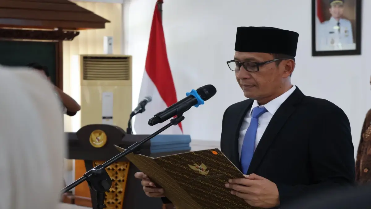 Bupati Bojonegoro Setyo Wahono saat pelantikan Dewan Pendidikan Kabupaten Bojonegoro periode 2026-2030.