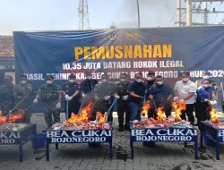 Bupati Wahono Apresiasi Pemusnahan 10,3 Juta Batang Rokok Ilegal oleh Bea Cukai Bojonegoro