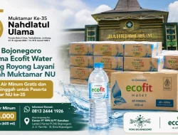PCNU Bojonegoro Bersama Ecofit Water Gotong Royong Layani Jamaah Muktamar NU