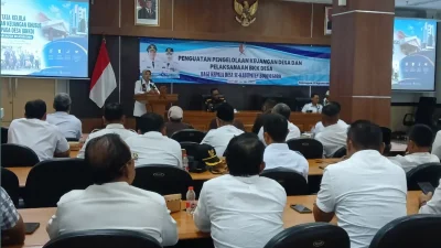 Wakil Bupati Bojonegoro Hj Nurul Azizah menyampaikan sambutan penguatan keuangan desa dan BKK 2026