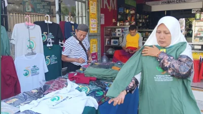 UMKM kaos oleh-oleh Muktamar NU ke-35 di Jombang
