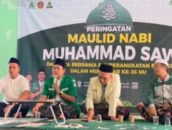 Acara Maulid Nabi dan Doa Bersama, PC GP Ansor Bojonegoro Berangkatkan 126 Banser ke Muktamar NU ke-35