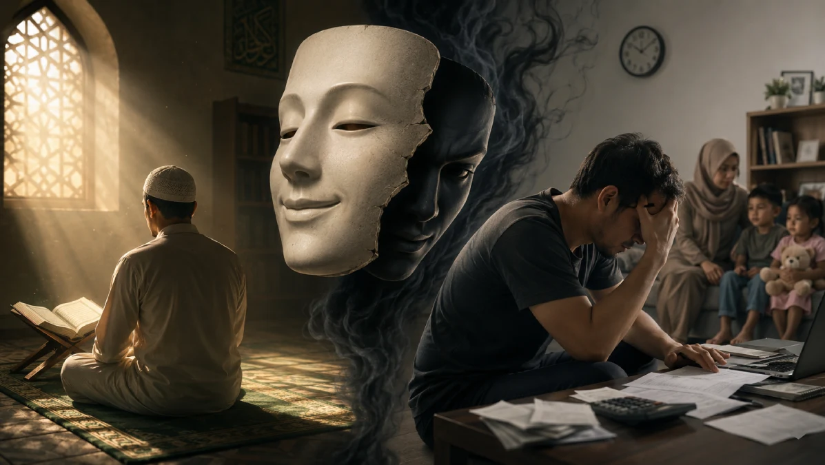 Ilustrasi syahwat khafiyyah, hawa nafsu yang bersembunyi di balik ibadah