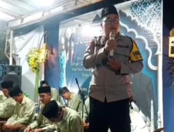 Bhabinkamtibmas Kendangsari Hadiri Pengajian, Sampaikan Pesan Kamtibmas