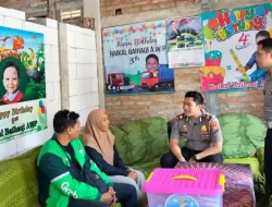 Momentum Hari Lalu Lintas Bhayangkara, Dua Ojol Korban Kecelakaan Dikunjungi Satlantas Bojonegoro