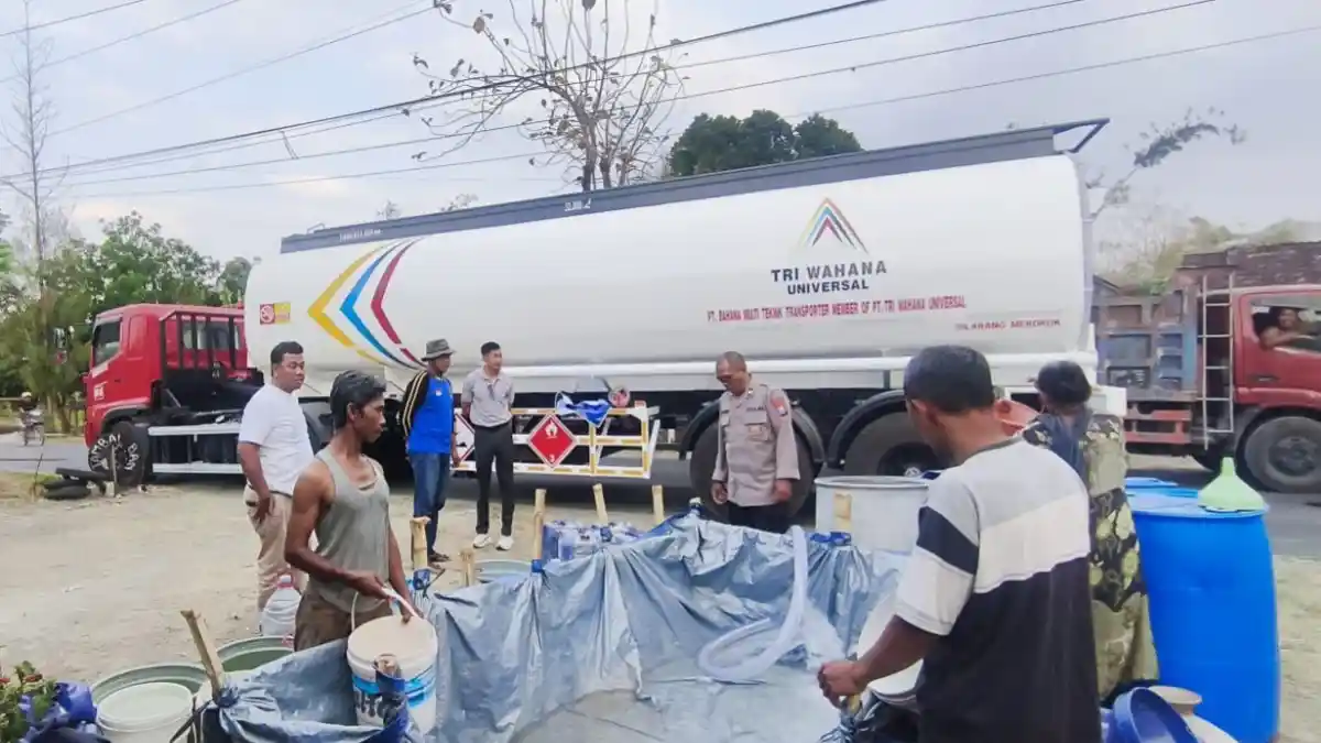 PT Bahana Multi Teknik menyalurkan air bersih kepada warga Desa Nganti